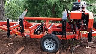 how to set up a Wood-Mizer LT-35 hydraulic portable sawmill.