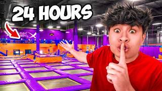 24 HOUR OVERNIGHT CHALLENGE in TRAMPOLINE PARK!