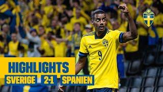 Highlights: Sverige - Spanien 2-1 | VM-kval | Isak och Claesson gör mål!