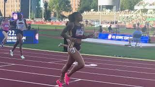 Women’s 200m Semifinal Heat 2, 2024 U.S. Olympic Trials, McKenzie Long, Brittany Brown, T. Davis