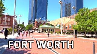 FORT WORTH 4K: DOWNTOWN FORT WORTH SUMMER WALKING TOUR - TEXAS