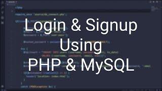 Complete Login and Signup System with PHP and MySQL