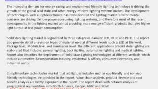 Solid State Lighting Market by Types, Application,  Verticals, Materials, & Geography   Analysis & F