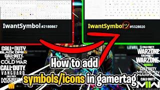 How to add symbols/smiley face/icons to your Gamertag in Warzone/Black ops 6