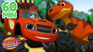 60 Minutes of Dino Fun!  w/ Blaze! | Blaze and the Monster Machines