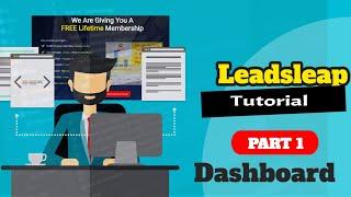 Leadsleap Tutorial For Beginners - Dashboard