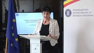 Conferință de presă susținută de secretarul de stat al D.R.R.M., Ana Guțu