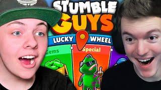 *LUCKIEST* LUCKY WHEEL SPIN BATTLE IN STUMBLE GUYS!