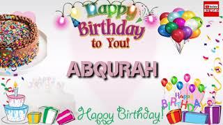 Happy Birthday ABQURAH _||_ Birthday Song_||_Best_Wishes_||