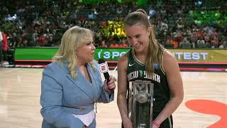 Sabrina Ionescu WNBA Starry 3-Point Contest Winner Trophy Presentation | July 14, 2023