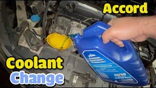 Honda Accord  coolant Change  2013 2014 2015 2016 2017