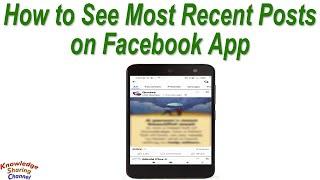 How to See Most Recent Posts on Facebook App