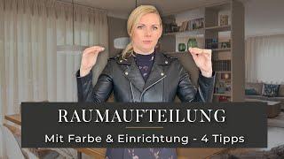 Raumaufteilung mit Wandfarbe & Einrichtung | Inneneinrichtung planen | Monika Winden INTERIOR DESIGN