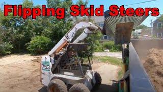 ANOTHER ONE! Bobcat 753 Skid Steer | Beginning Sod/Irrigation Install | Overloaded Dump Trailer