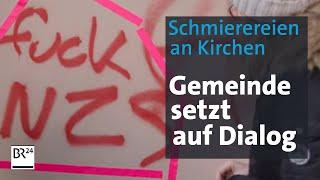 Graffitis und Schmierereien an Kirchen: Wie eine Gemeinde offensiv damit umgeht | Abendschau | BR24