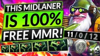 NEW Mid Sniper is FREE MMR - BUILDS and CARRY TIPS to DESTROY Midlane - Dota 2 Guide