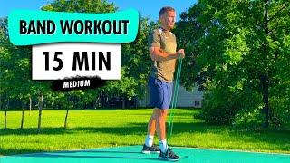 Upper Body Workout With Resistance Band | 15 min | For Football Players