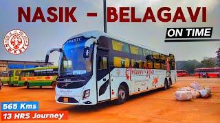 NWKRTC AMBAARI UTSAV VOLVO 9600 Bus Journey | NASHIK to BELAGAVI | ON TIME BUS