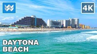 [4K] Daytona Beach, Florida USA - Spring Break Walking Tour Vlog & Vacation Travel Guide  Binaural