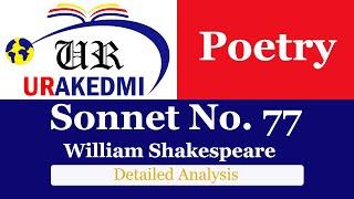 Sonnet No. 77: Analysis William Shakespeare Shakespearean sonnets Shakespearean sonnet 77|