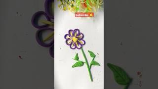Clay Art flower | How to make flowers using clay #satisfying #flowers #shorts #artandcraft #diy