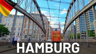 Driving in Hamburg 2022. 4K Reeperbahn and St.Pauli and Harbour