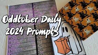 Oddtober 2024 Daily Journal Prompts