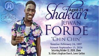 Live Stream of Funeral Service for Shakari Juwan Forde