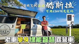 老車變身綠能智慧露營車【1房1廳1衛浴｜可用全國2300個J1772充電站】日系簡約風｜990W太陽能｜Toyota露營車｜酷斯拉號 TOYOTA HIACE SOLEMIO《憂娘駕駛Outdoor》