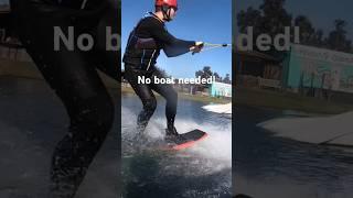 How to wakeboard with no boat #wakeskating #wakeboarding #surf #adrenaline #adventure