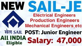 [OFFICIAL] SAIL Junior Engineer Notification OUT 2023   Job Vacancy 2023 @NaukariWalaa 