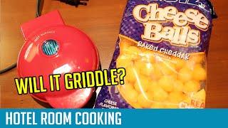 Will It Griddle? Utz Baked Cheddar Cheese Balls * Hotel Cooking * Dollar Tree Food * Frankenfood