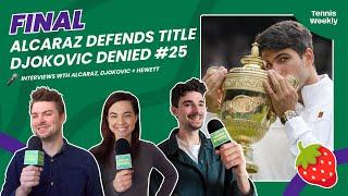 Wimbledon Men's Final - Awesome Carlos Alcaraz defends title, Novak Djokovic denied grand slam #25