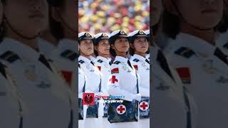 A very nice uniform parade of the Chinese womens
