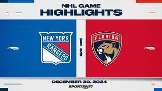 NHL Highlights | Rangers vs. Panthers - December 30, 2024