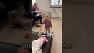 Baby gets excited when Grandad comes home from work | Heartwarming moment | #shorts