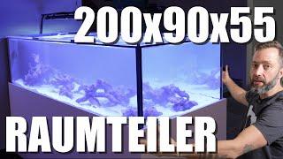 Unbewohnter Neubau!!! Alles richtig geplant??? 990 Liter Meerwasseraquarium Montage mit Technikraum!