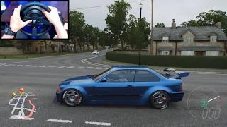 Forza Horizon 4, на BMW M3 1997, (руль Thrustmaster T300 + коробка передач Logitech shifter)