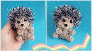 МАЛЫШ ЕЖИК КРЮЧКОМ ИЗ ПЛЮШЕВОЙ ПРЯЖИcrochet hedgehogIgel häkeln