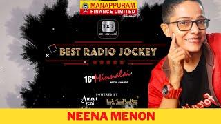 Manappuram Minnalai Media awards I Best Radio Jockey - Neena Menon