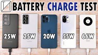 Samsung S21 Ultra vs Note 20 Ultra vs iPhone 12 Pro Max vs Mi 11 vs Mate 40 Pro Charging Speed Test