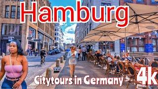 Hamburg City Germany/ Walking tour in Hamburg City Germany 4K HDR