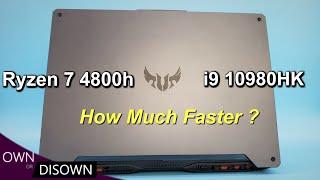 Ryzen 7 4800h vs i9 10980hk -@ 4.4Ghz- Best Case- What Can We Expect ?