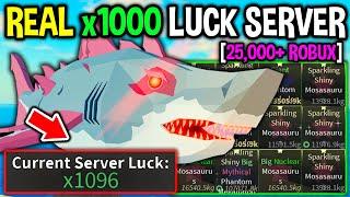 I Joined A REAL x1000 LUCK SERVER in Roblox Fisch..