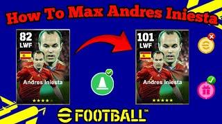 Epic Andres Iniesta Max Level Training Tutorial In eFootball 2025 || Andres Iniesta efootball ||