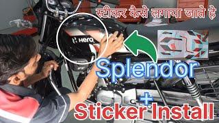 splendor new model 2024 modified#Full Black Bike Red colour Graphics Install#automobile Brijesh hero