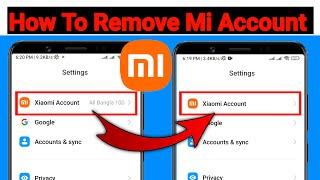 How To Remove Xiaomi Account On Your Phone | Mi Account Delete