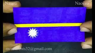 Draw Nauru Flag while Anthem National anidenin Naoero Nauru Bwiema