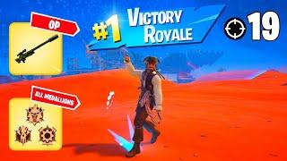 High Elimination Solo Win Gameplay | NEW JACK SPARROW | ALL MEDALLIONS | Fortnite Ch5 S3 Zero Builds