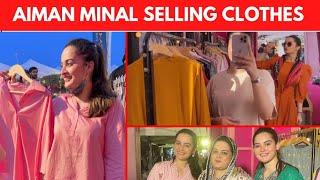 Aiman Minal Selling Their Clothing Brand At The Locale Karachi